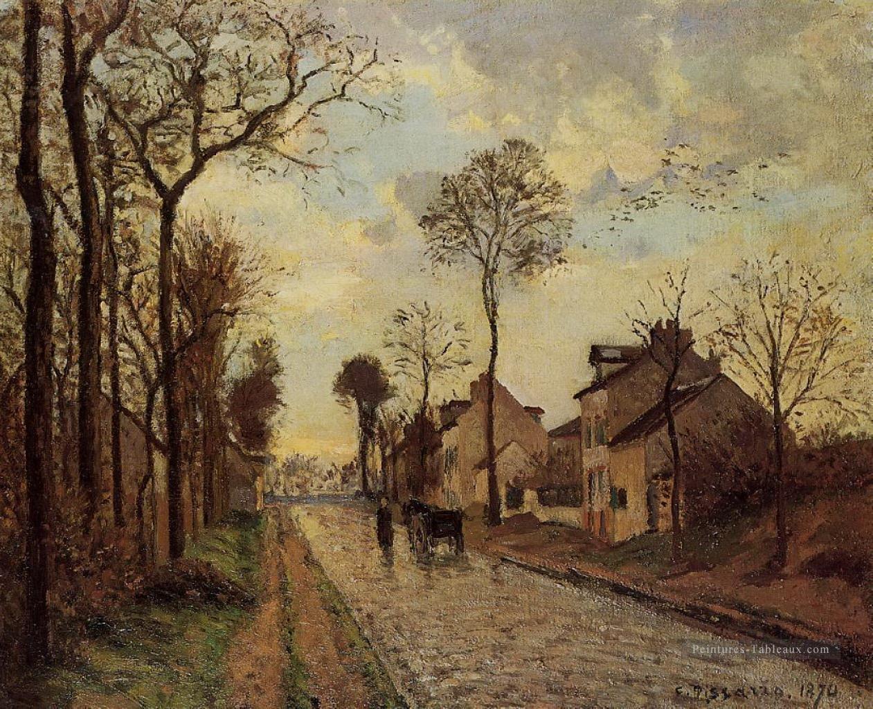 la route des Louveciennes 1870 Camille Pissarro Peintures à l'huile